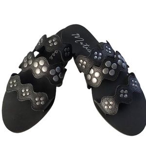 Matisse Wide Eyed Leather Slide Sandals